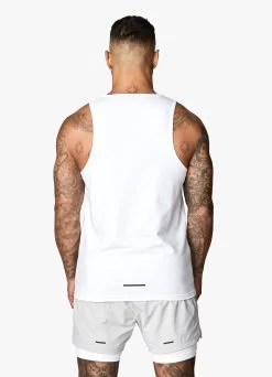 Gym King Rebellion Vest - White/Black -Fit Wear Shop 10 216