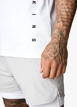 Gym King Rebellion Vest - White/Black -Fit Wear Shop 10 218