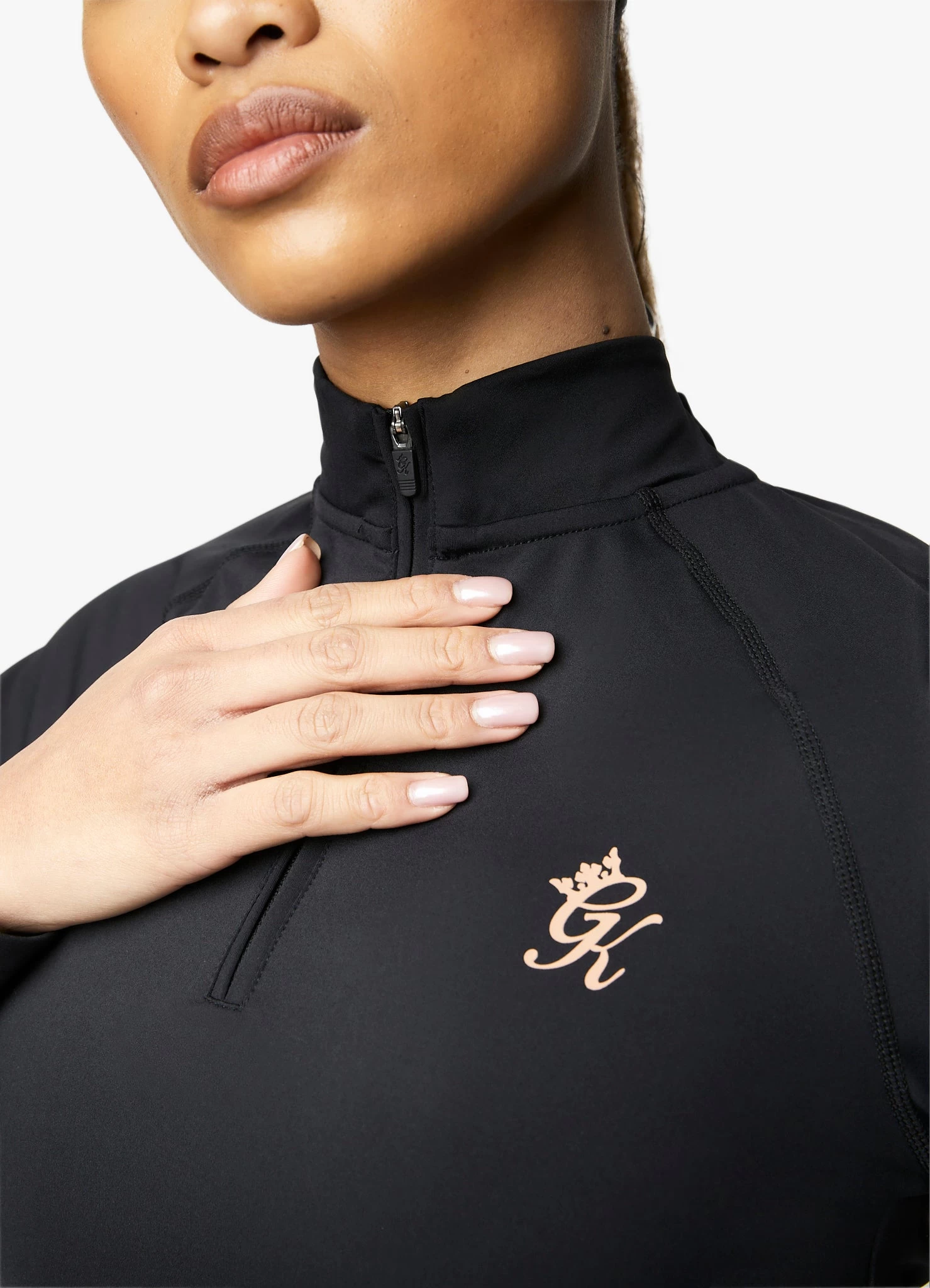 Gym King 1/4 Zip Funnel - Black/Rose Gold 12 Gym King 1/4 Zip Funnel - Black/Rose Gold - Image 10