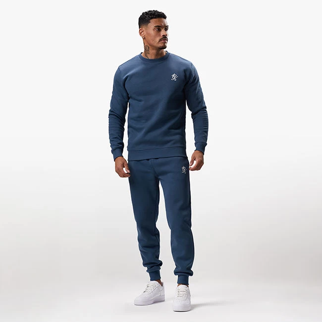 Gym King Fundamental Fleece Crew Tracksuit - Twilight Blue 4 Gym King Fundamental Fleece Crew Tracksuit - Twilight Blue - Image 2