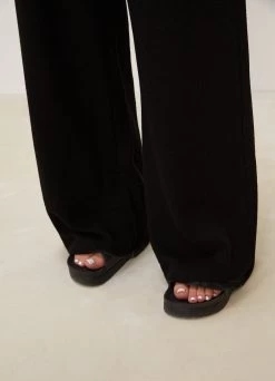 Gym King Signature Knit Wide Leg Trousers - Black -Fit Wear Shop 1 350