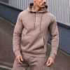 Gym King Pro Logo Fleece Hood - Dark Taupe -Fit Wear Shop 2R3A2978copy