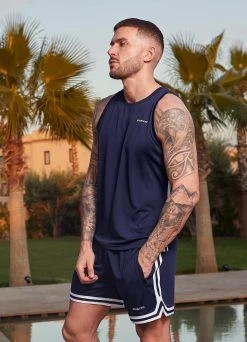 Gym King Higher State Vest - Navy -Fit Wear Shop 2R3A7709copy