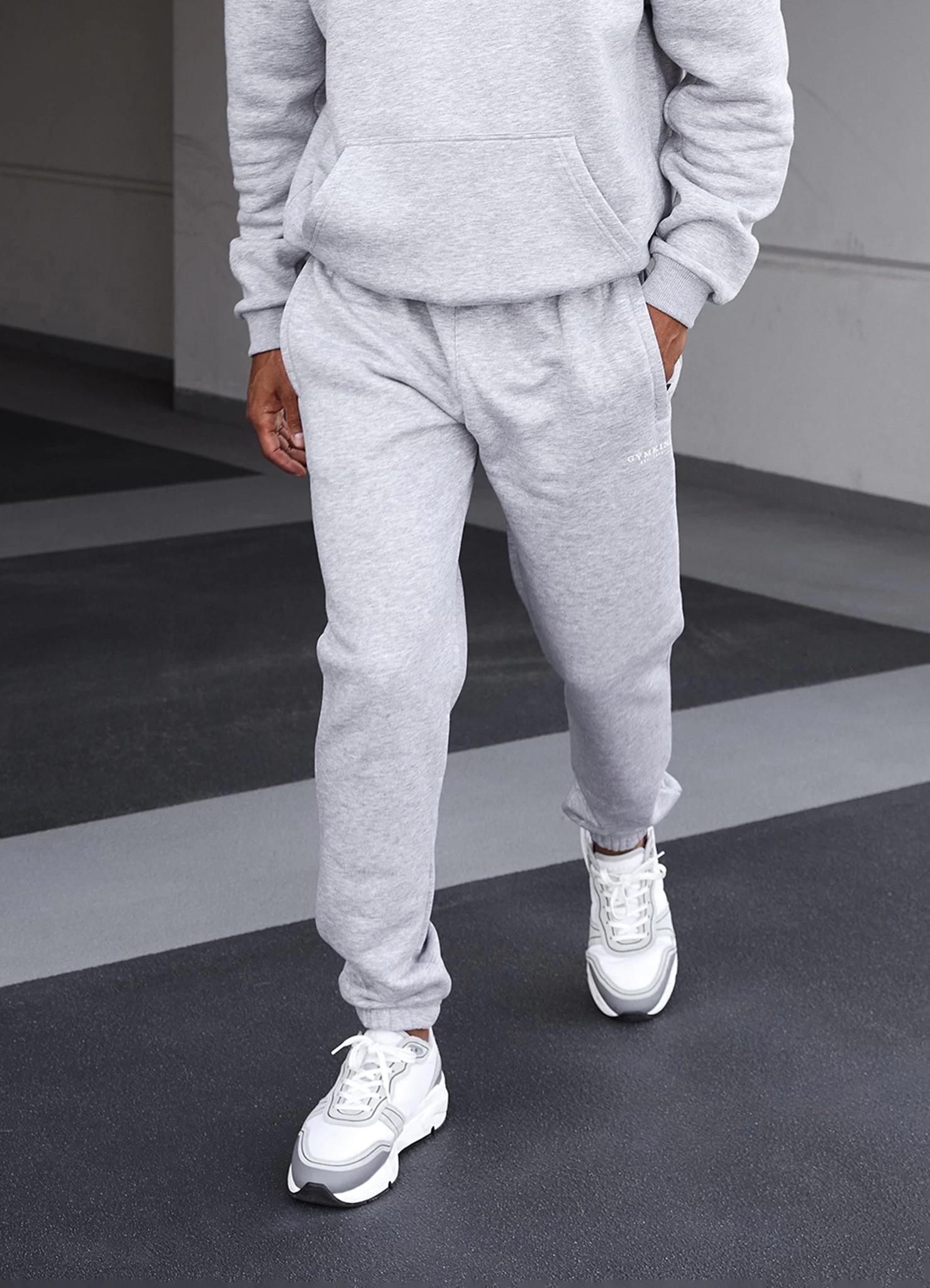 Gym King Established Jogger - Light Grey Marl 3 Gym King Established Jogger - Light Grey Marl