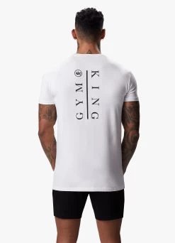 Gym King Split Tee - White -Fit Wear Shop 2 87df913e 7bf7 4156 8967 dc82e0129e34