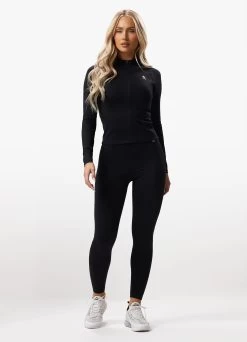 Gym King 365 Full Zip Funnel - Black 18 Gym King 365 Full Zip Funnel - Black -Fit Wear Shop 365FULLZIPFUNNEL LEGGING BLACKWCJ A299NWLG A267R 137