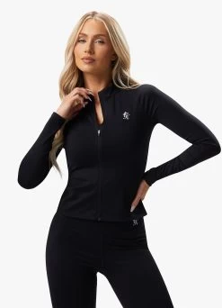 Gym King 365 Full Zip Funnel - Black 19 Gym King 365 Full Zip Funnel - Black -Fit Wear Shop 365FULLZIPFUNNEL LEGGING BLACKWCJ A299NWLG A267R 142