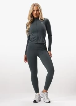 Gym King 365 Full Zip Funnel - Green Smoke 20 Gym King 365 Full Zip Funnel - Green Smoke -Fit Wear Shop 365FULLZIPFUNNEL LEGGING GREENSMOKEWCJ A2BQRWLG A2BQN 149