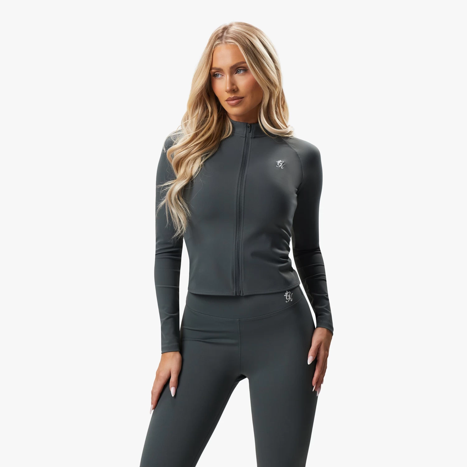 Gym King 365 Full Zip Funnel - Green Smoke 4 Gym King 365 Full Zip Funnel - Green Smoke - Image 2