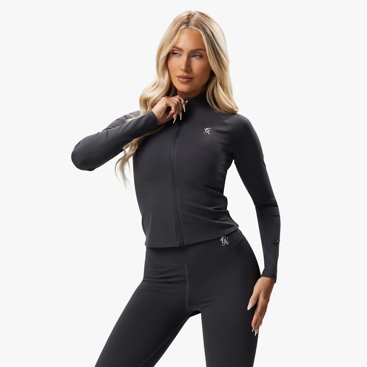 Gym King 365 Full Zip Funnel - Oyster Grey 4 Gym King 365 Full Zip Funnel - Oyster Grey - Image 2