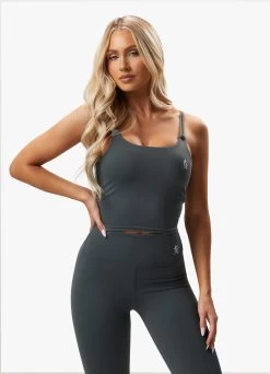 Gym King 365 Long Line Tank - Green Smoke -Fit Wear Shop 365LONGLINETANK LEGGING GREENSMOKEWBT A2BQCWLG A2BQN 158