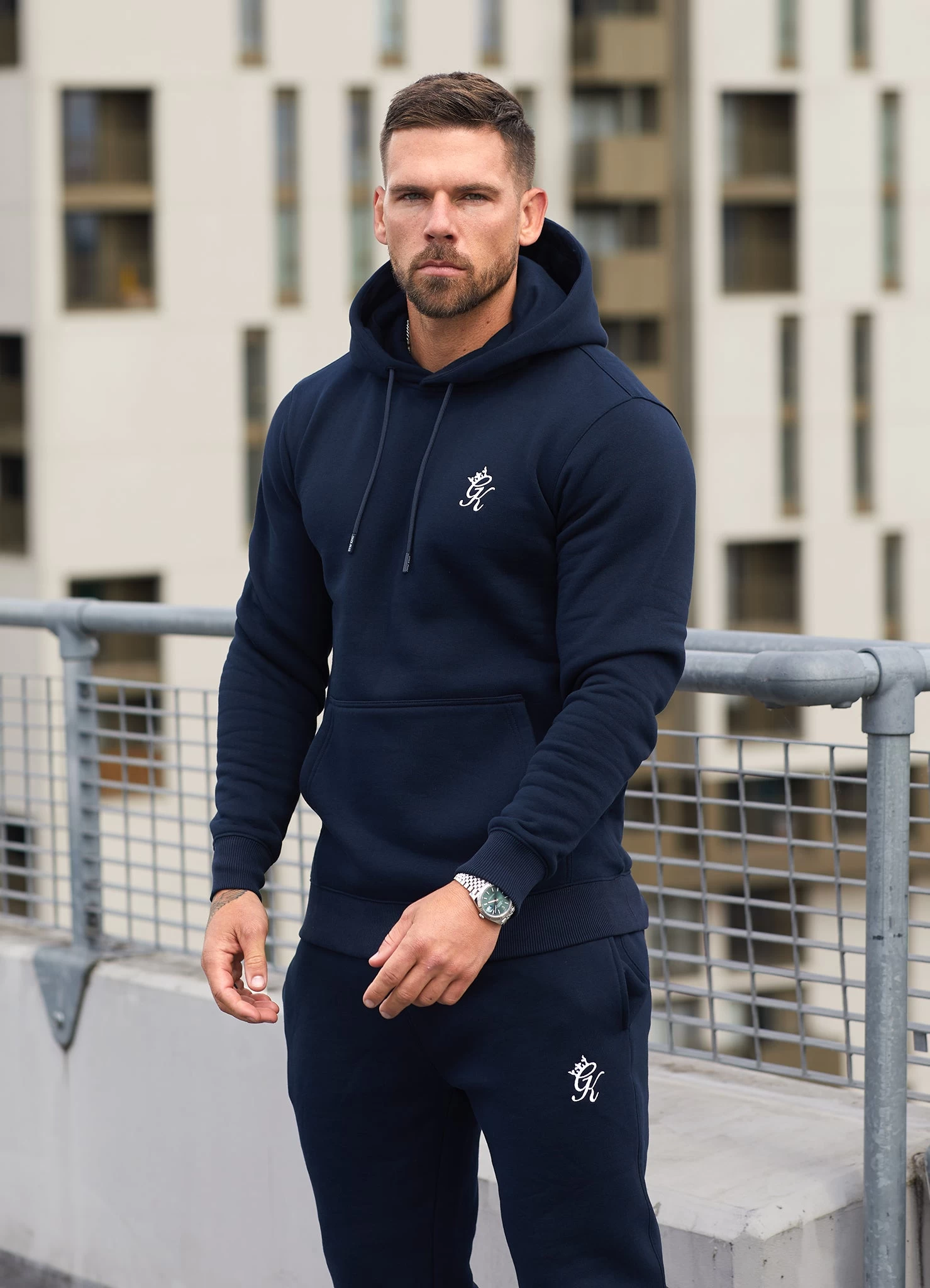 Gym King Fundamental Fleece Hood - Navy 3 Gym King Fundamental Fleece Hood - Navy