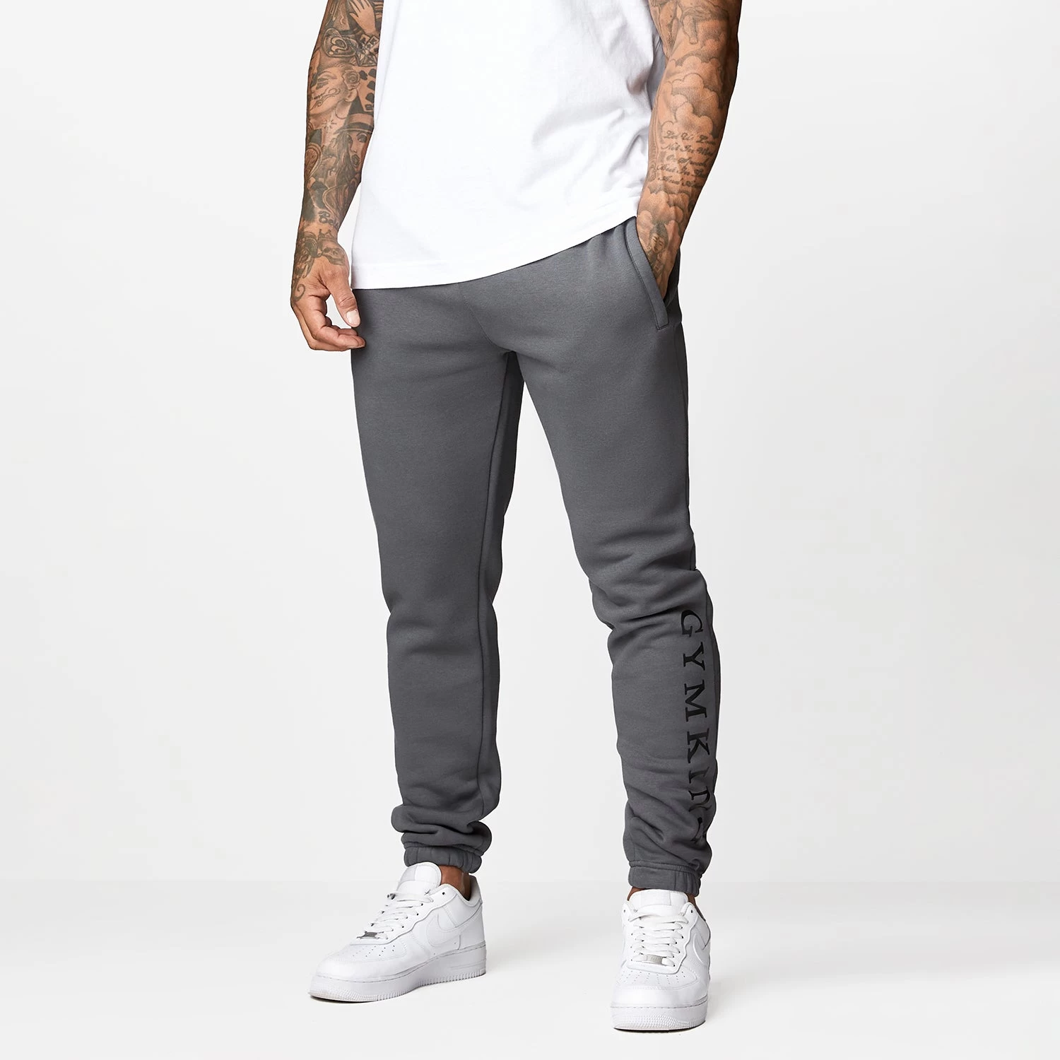 Gym King Covert Linear Logo Jogger - Dark Pewter 4 Gym King Covert Linear Logo Jogger - Dark Pewter - Image 2