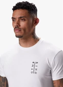 Gym King Split Tee - White -Fit Wear Shop 6 f75d895d 573e 4dcf ab6d 8403787f3d3d