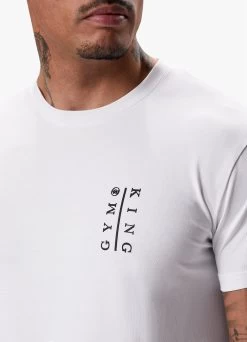 Gym King Split Tee - White -Fit Wear Shop 7 272581d2 2d47 474d a19c 48e5ca8c726f