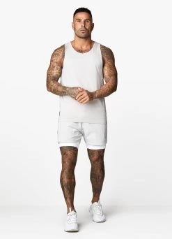 Gym King Rebellion 5" Short - Light Grey -Fit Wear Shop 9 200 dd7f31bd e533 45df a01b edd2d06011d1