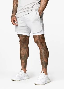 Gym King Rebellion 5" Short - Light Grey -Fit Wear Shop 9 201