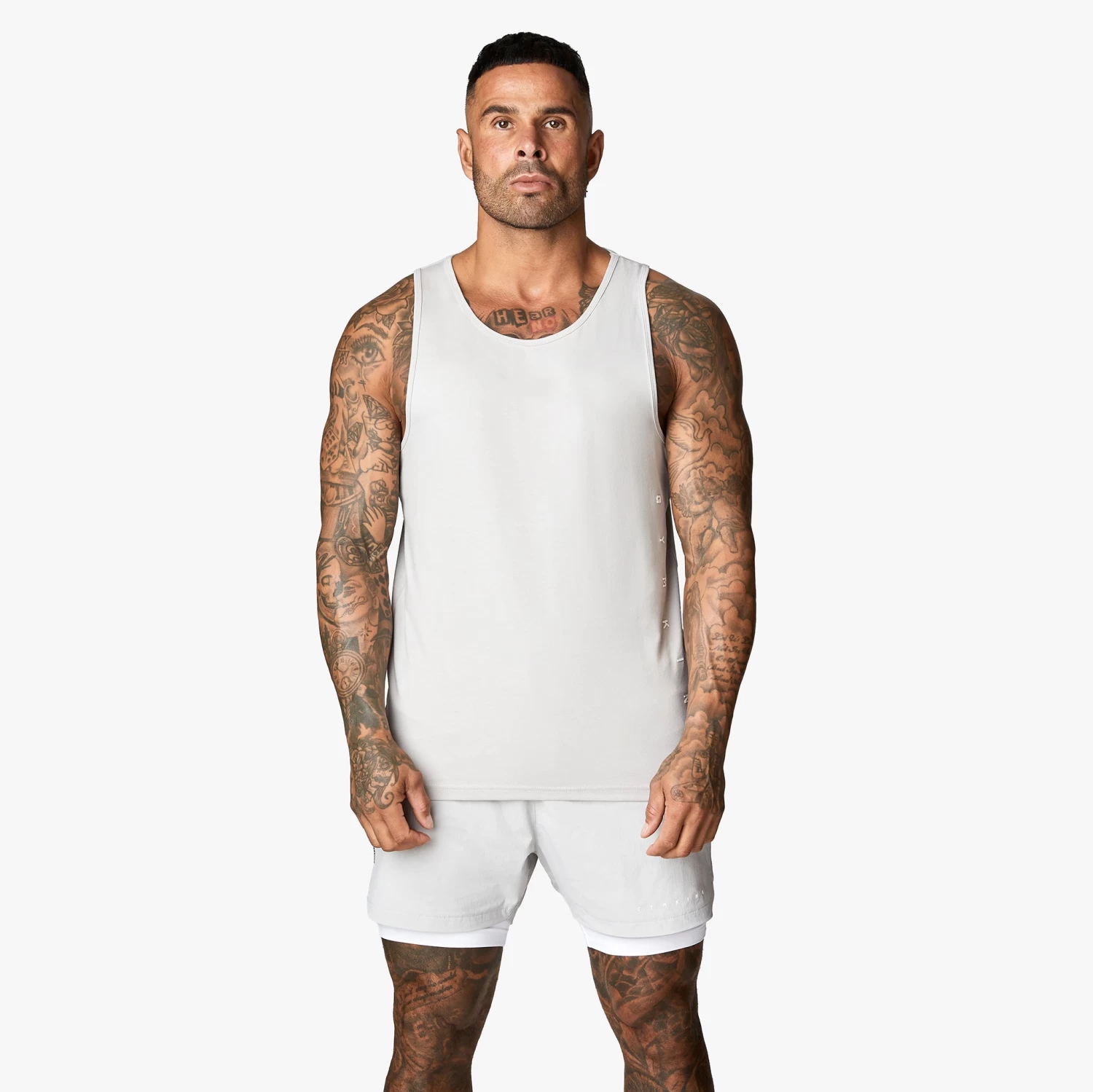 Gym King Rebellion Vest - Light Grey 4 Gym King Rebellion Vest - Light Grey - Image 2