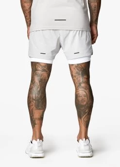 Gym King Rebellion 5" Short - Light Grey -Fit Wear Shop 9 204
