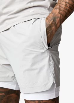 Gym King Rebellion 5" Short - Light Grey -Fit Wear Shop 9 208