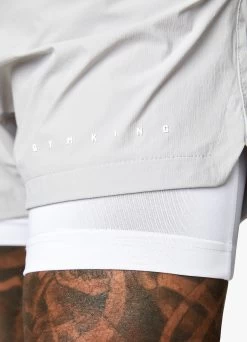 Gym King Rebellion 5" Short - Light Grey -Fit Wear Shop 9 210