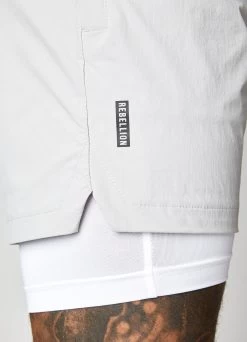 Gym King Rebellion 5" Short - Light Grey -Fit Wear Shop 9 212