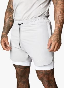 Gym King Rebellion 5" Short - Light Grey -Fit Wear Shop 9 213