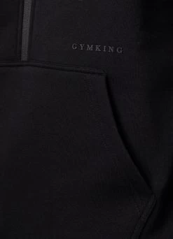 Gym King Alpha 1/2 Zip Hood - Black -Fit Wear Shop ALHA12ZIPHOOD JOGGER BLACKTST A2BG1TSB A2ALJ 104
