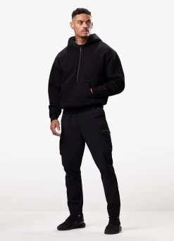 Gym King Alpha 1/2 Zip Hood - Black -Fit Wear Shop ALHA12ZIPHOOD JOGGER BLACKTST A2BG1TSB A2ALJ 97