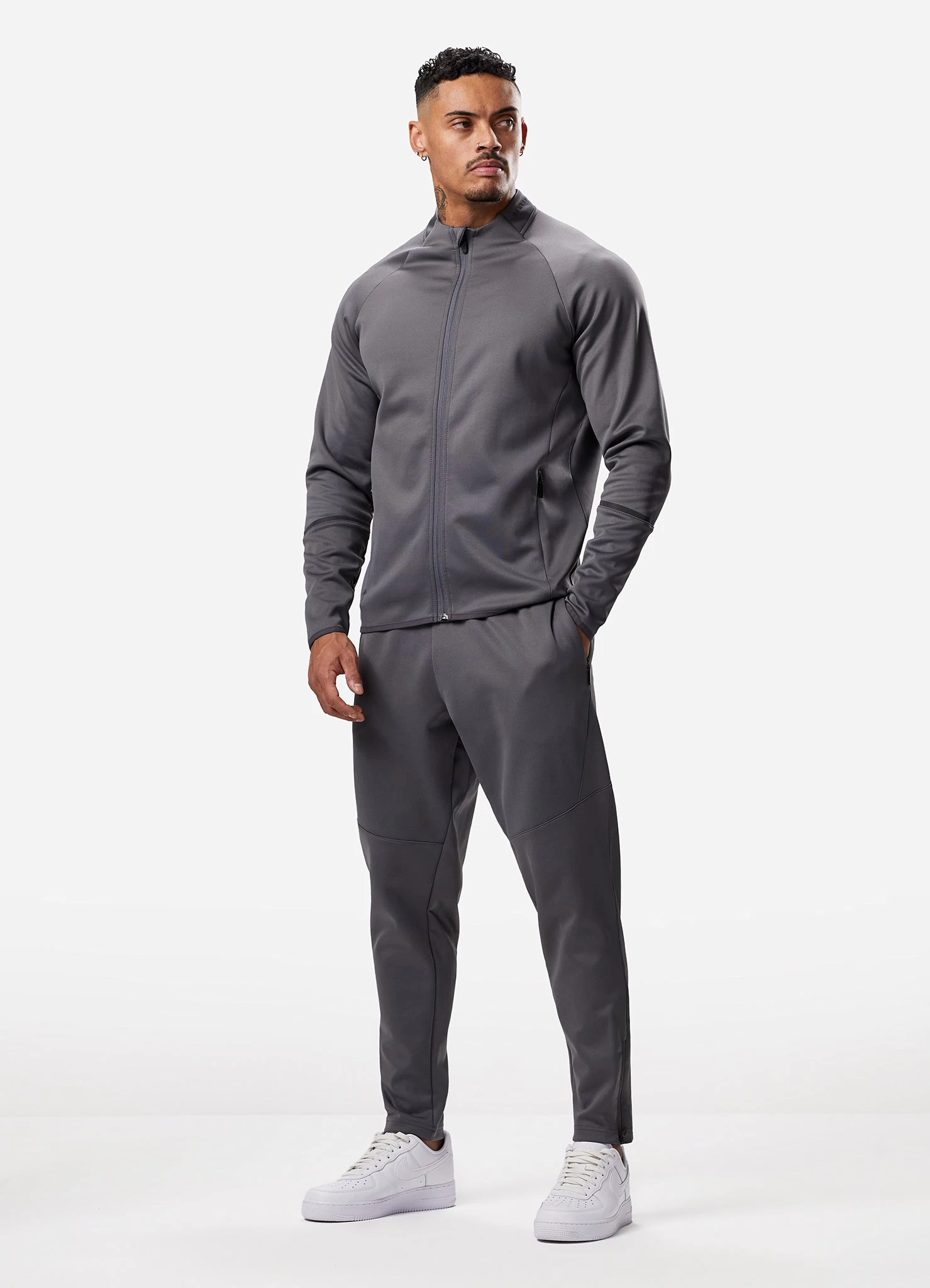 Gym King Alpha Poly Bomber Tracksuit - Graphite 15 Gym King Alpha Poly Bomber Tracksuit - Graphite - Image 13