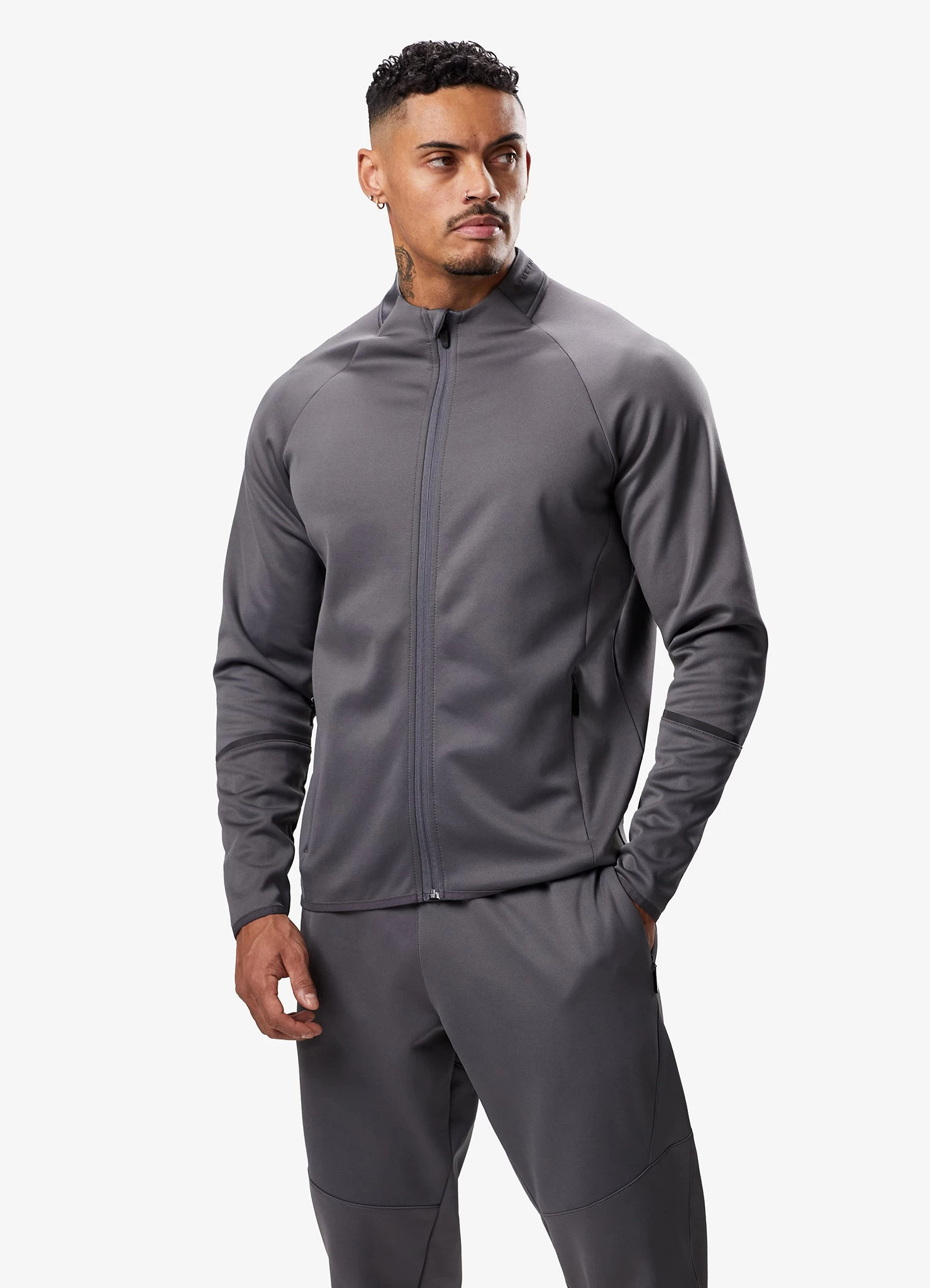 Gym King Alpha Poly Bomber Tracksuit - Graphite 14 Gym King Alpha Poly Bomber Tracksuit - Graphite - Image 12