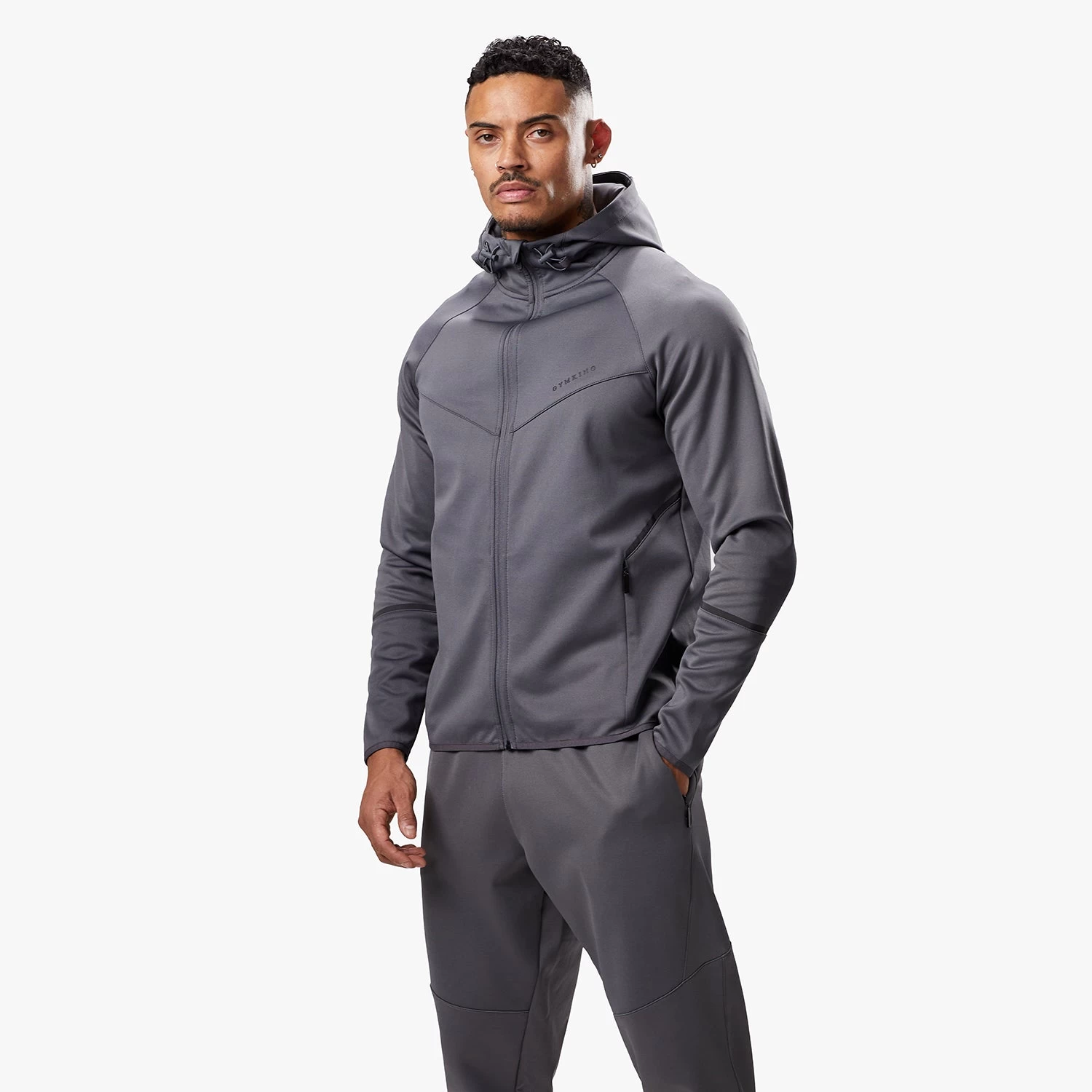 Gym King Alpha Poly FZ Hood - Graphite 4 Gym King Alpha Poly FZ Hood - Graphite - Image 2