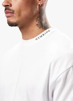 Gym King Alpha Tee - White -Fit Wear Shop ALPHATEE JOGGER WHITEGRAPHITESST A2CQBTSB B2D4S 120