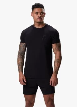 Gym King Split Tee - Black -Fit Wear Shop ARNOLDSPLITTEE BLACK208