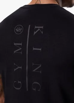 Gym King Split Tee - Black -Fit Wear Shop ARNOLDSPLITTEE BLACK212