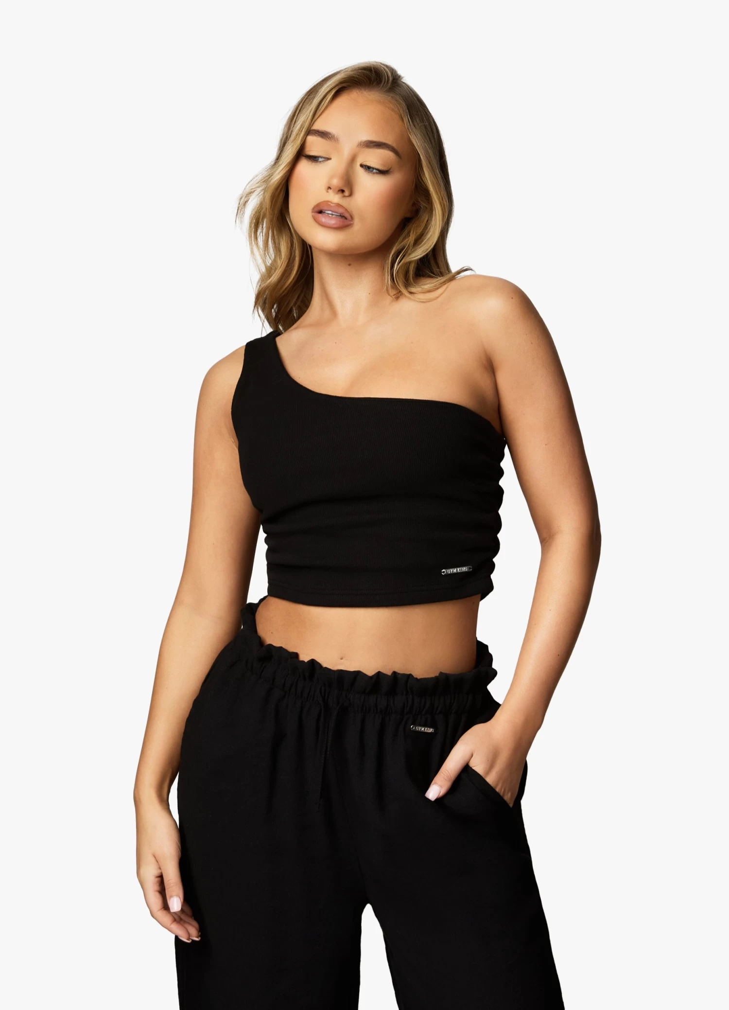 Gym King Asymmetric Crop - Black 12 Gym King Asymmetric Crop - Black - Image 10