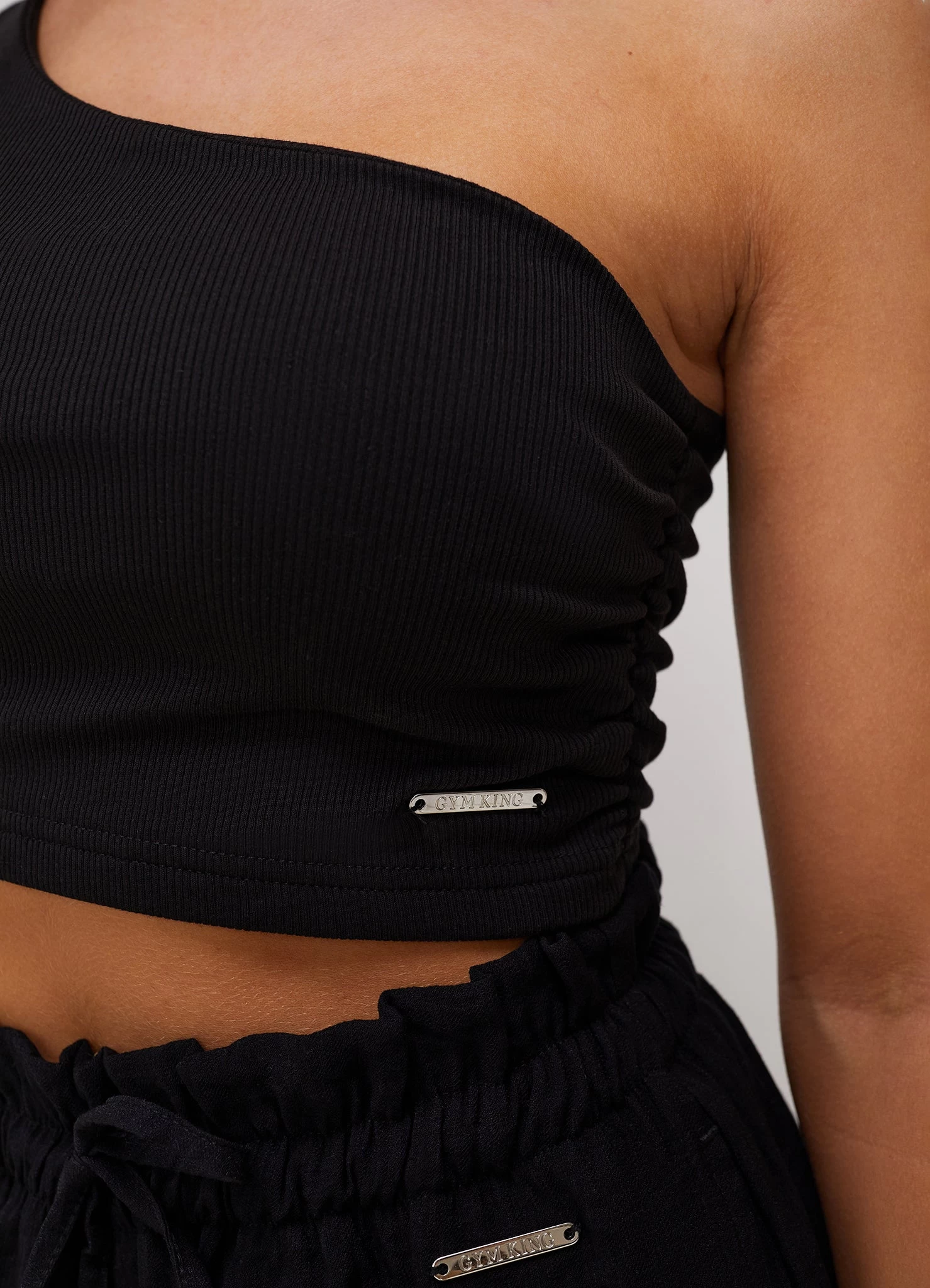 Gym King Asymmetric Crop - Black 7 Gym King Asymmetric Crop - Black - Image 5