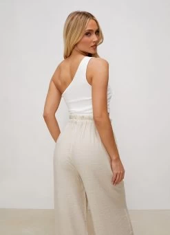 Gym King Asymmetric Crop - White 19 Gym King Asymmetric Crop - White -Fit Wear Shop ASYMMETRICCROP WOVENTROUSERS WHITELINENWST A2ARIWTB B2CE1 336