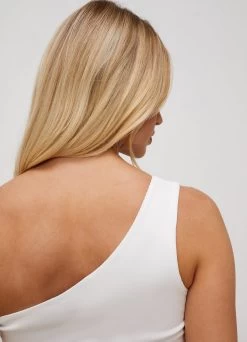 Gym King Asymmetric Crop - White 20 Gym King Asymmetric Crop - White -Fit Wear Shop ASYMMETRICCROP WOVENTROUSERS WHITELINENWST A2ARIWTB B2CE1 341