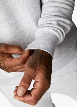 Gym King Aventus Drop Shoulder Crew - Snow Marl 25 Gym King Aventus Drop Shoulder Crew - Snow Marl -Fit Wear Shop AVENTUSCREW JOGGER SNOWMARLSWT A2BLFTSB A2BLN 46