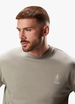 Gym King Aventus Drop Shoulder Crew - Taupe -Fit Wear Shop AVENTUSSWEATSHIRT JOGGER TAUPESWT B2CY1TSB B2CY3 102