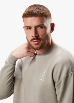 Gym King Aventus Drop Shoulder Crew - Taupe -Fit Wear Shop AVENTUSSWEATSHIRT JOGGER TAUPESWT B2CY1TSB B2CY3 103