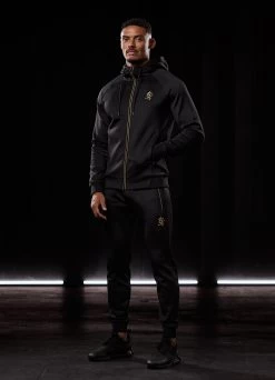 Gym King Full Zip Poly Hood - Black/Gold -Fit Wear Shop BF23MENSCAMP13310copy