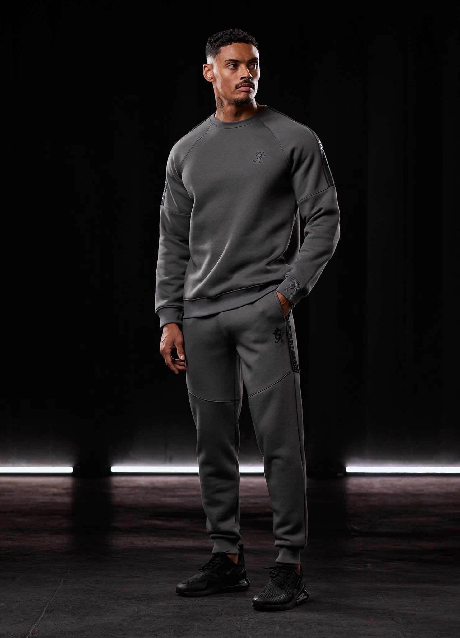 Gym King Premium Taped Crew - Grey 8 Gym King Premium Taped Crew - Grey - Image 6