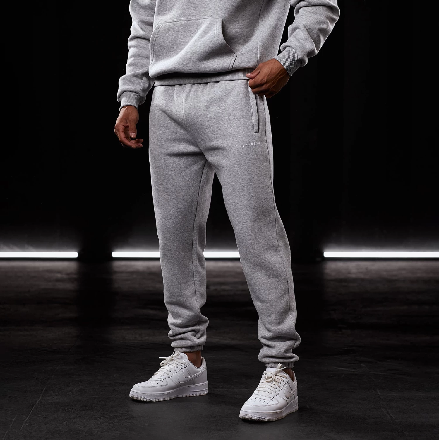 Gym King Established Jogger - Light Grey Marl 4 Gym King Established Jogger - Light Grey Marl - Image 2