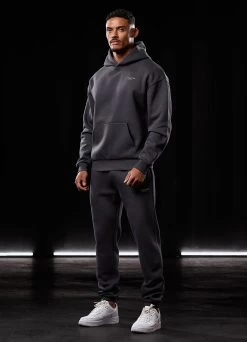 Gym King Established Hood & Jogger - Dark Pewter -Fit Wear Shop BF23MENSCAMP13628copy