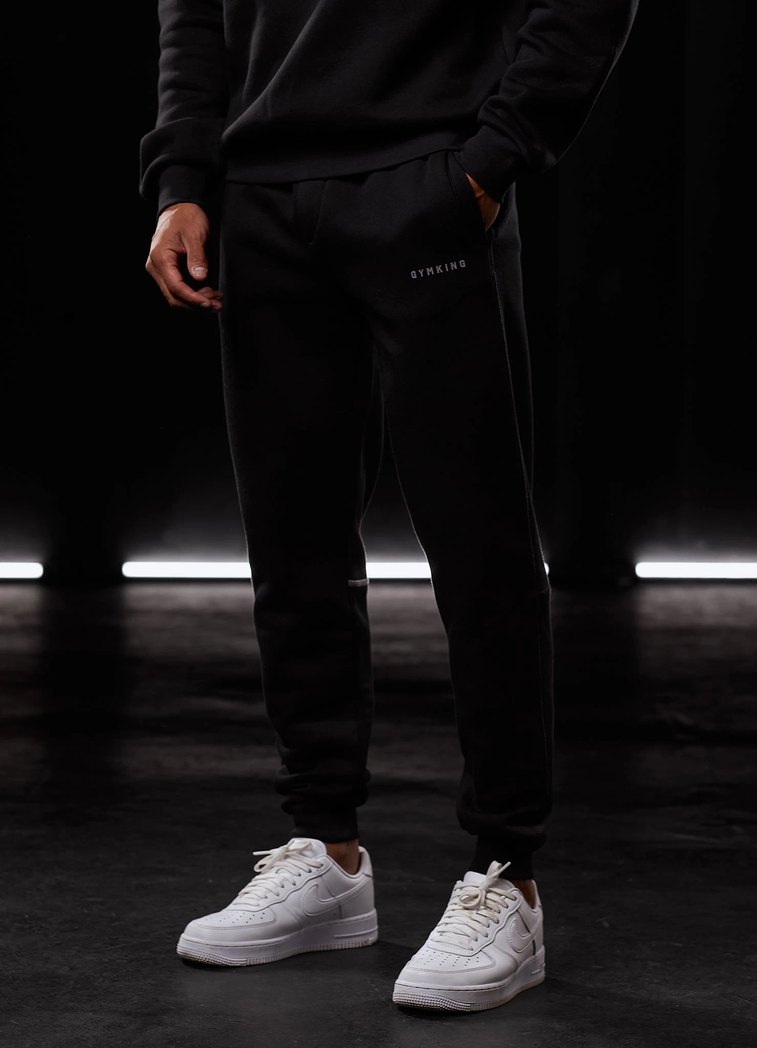 Gym King Outline Print Jogger - Black 8 Gym King Outline Print Jogger - Black - Image 6