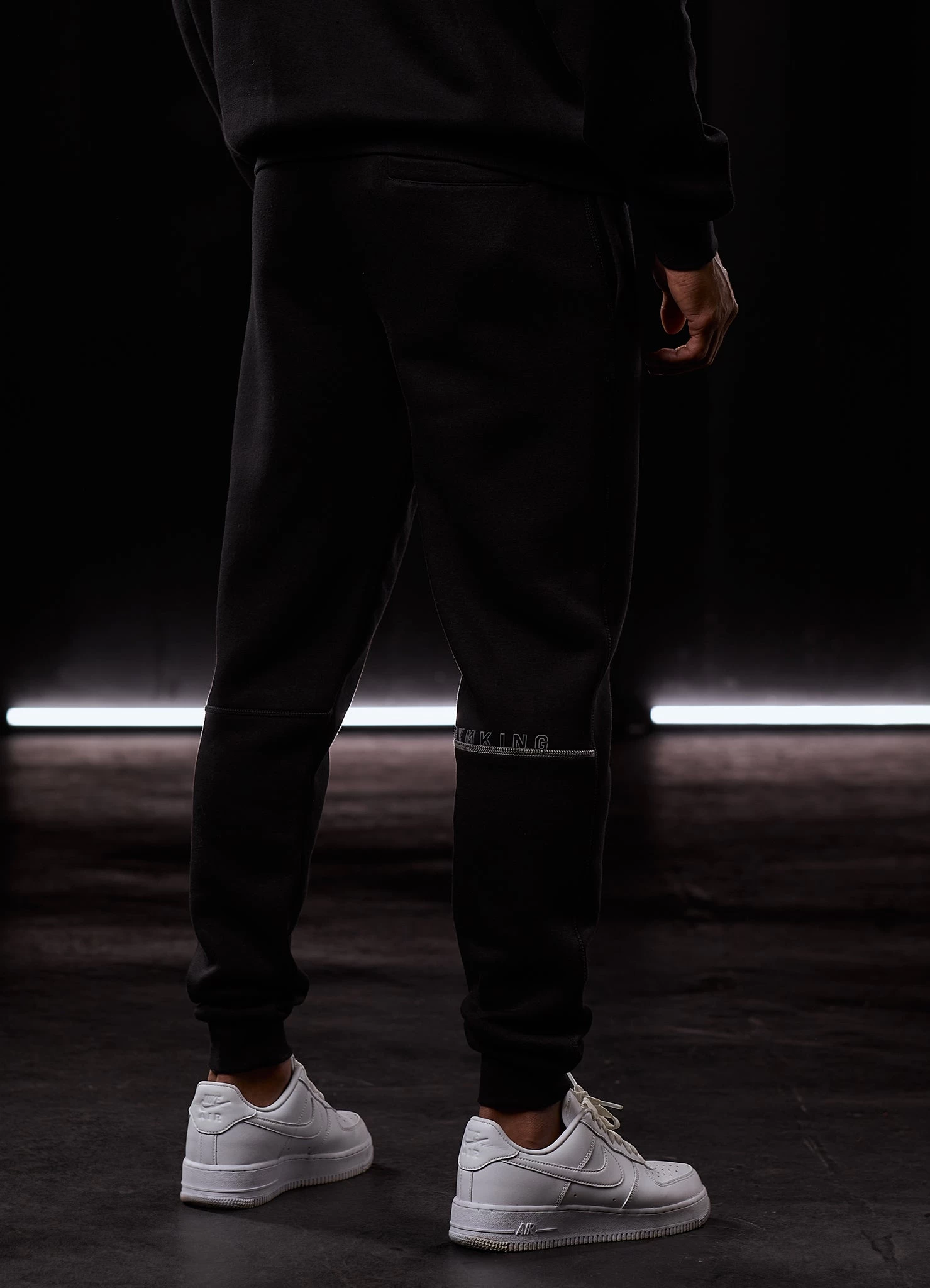 Gym King Outline Print Jogger - Black 7 Gym King Outline Print Jogger - Black - Image 5