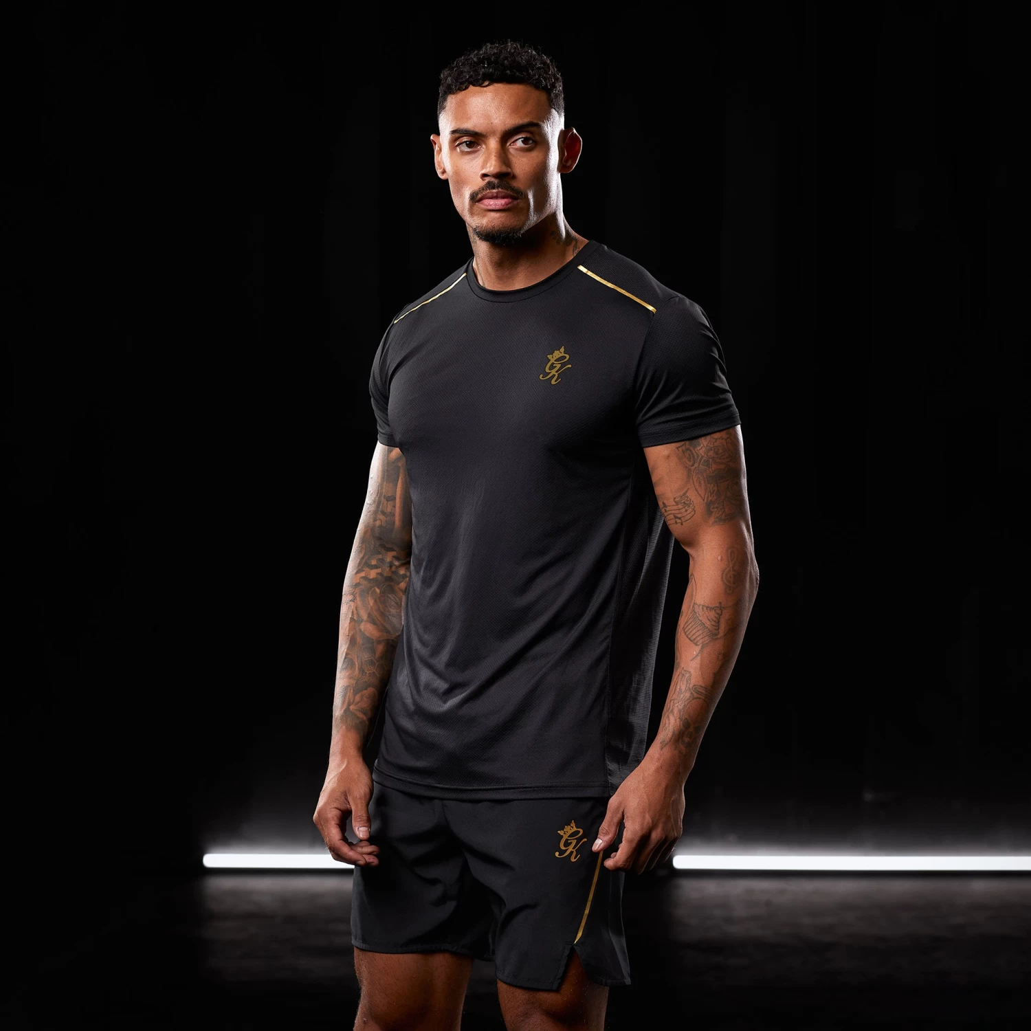 Gym King Flex Tee - Black/Gold 4 Gym King Flex Tee - Black/Gold - Image 2