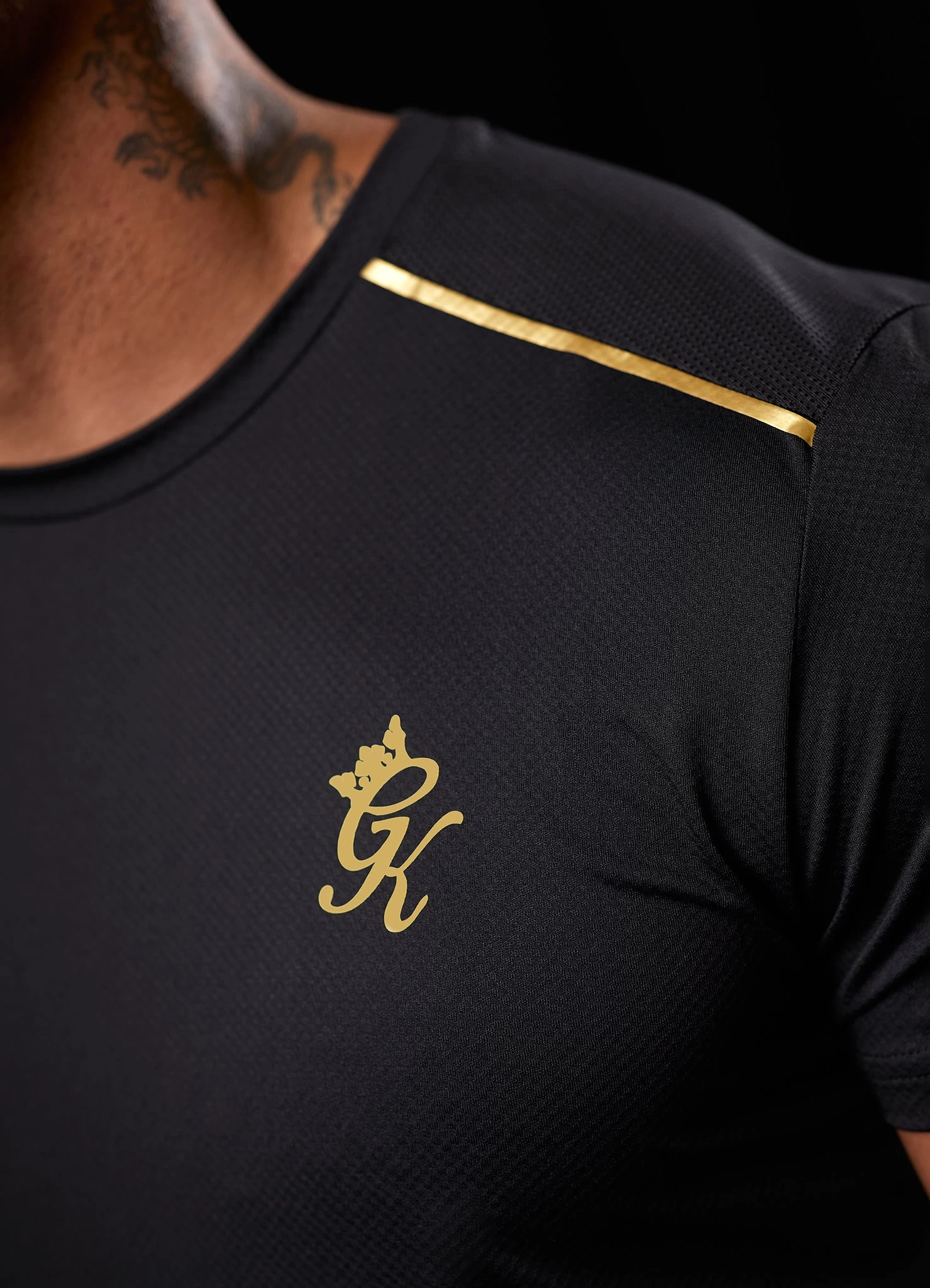 Gym King Flex Tee - Black/Gold 9 Gym King Flex Tee - Black/Gold - Image 7